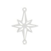 Distanziatore 2 anellini Rosa dei Venti 19x14 mm Argento 925 x1|raw }}