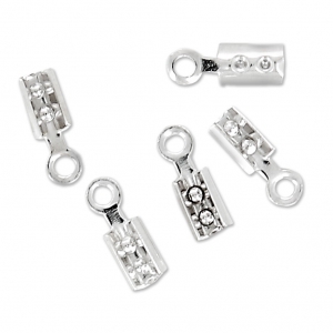 Mini chiudicordoncino - Fabbricazione europea - mm. 1.5 Argento 925 x10