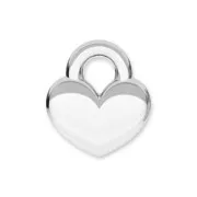 Ciondolo Cuore - Fabbricazione europea - mm. 9x8 in Argento x1