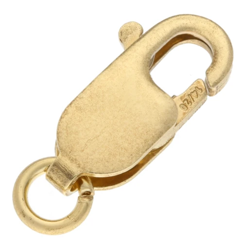 Chiusura a moschettone lunga 13,7 mm - Oro (oro laminato) x1