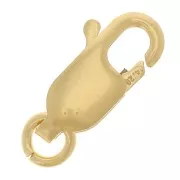 Chiusura a moschettone in oro (oro laminato) lunga 11 mm x1