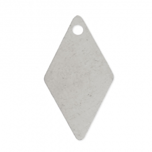 Losanga in metallo 16x9 mm rodiato x8