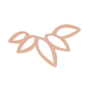 Pendente Foglie 13 mm Argento 925 oro rosa x1|raw }}