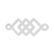 Distanziatore 2 anellini 3 quadrati 17x6.5 mm Argento 925 x1|raw }}