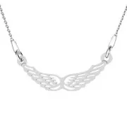 Distanziatore 2 anelli ailes 25.5x9.5 mm en Argent 925 dorato rose x1