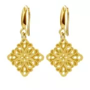 Pendente mandalas 12 mm in Argento 925 dorato con oro fino x1