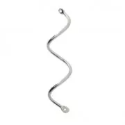 Distanziatore spirale di metallo 2 fori 43 mm rodiato x2