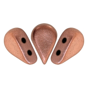 Perle in vetro Amos® par Puca® 5x8mm Light Copper Mat x10g