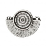 Distanziatore etnico 2 anelli da personalizzare 20mm placcatura argento fino anticato