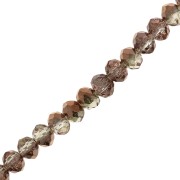 Perline schiacciate sfaccettate mm. 3.5x3 Brown Iris x36cm|raw }}