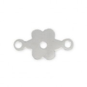 Distanziatore fiore 2 anellini 14x7 mm Argento 925 x1