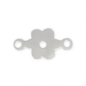 Distanziatore fiore 2 anellini 14x7 mm Argento 925 x1