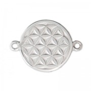 Distanziatore fiore della vita 2 anellini 20x15 mm Argento 925 x1|raw }}