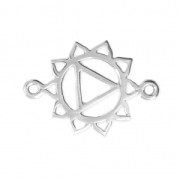 Distanziatore Chakra 2 anellini 20x15 mm Argento 925 x1