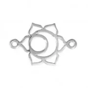 Distanziatore Chakra sacro 2 anellini 20x15 mm Argento 925 x1