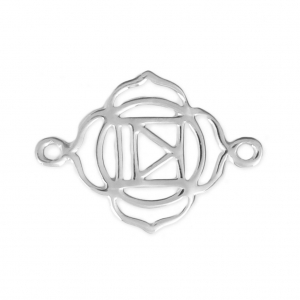 Distanziatore Chakra radice 2 anellini 20x15 mm Argento 925 x1