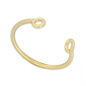 Anello jonc 2 anellini in Argento 925 dorato placcato 3 microns