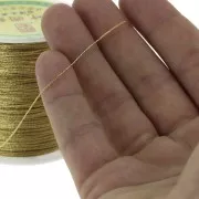 Filo nylon trecciato metallizzato 0.6 mm dorato x130 m