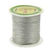 Filo nylon trecciato metallizzato  0.6 mm argentato x130 m|raw }}