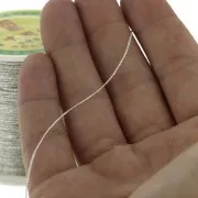 Filo nylon trecciato metallizzato 0.6 mm argentato x130 m