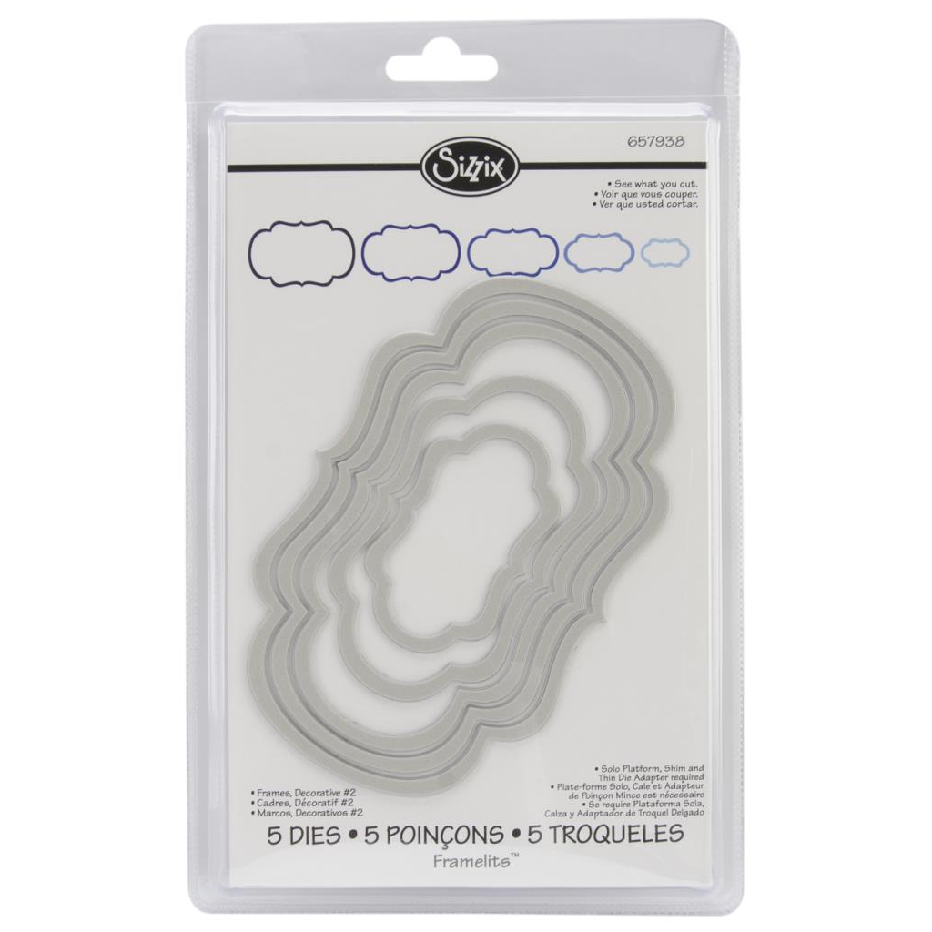 Sizzix Set Fustelle Framelits Ovali Sovrapposti – 25 Pezzi Per Taglio E Goffratura, Per Big Shot