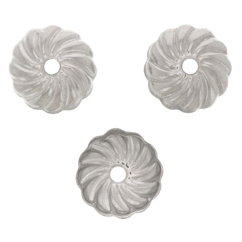 Coppette filigranate 7 mm Acciaio Inox x10