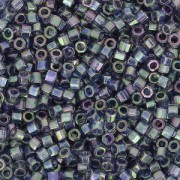 Miyuki Delica 11/0 Hex Cut DBC0111 - Tr Blue Gray Rainbow Gold|raw }}