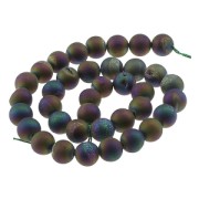 Perline Perles rondes Druzy Agate  8 mm Iris x10|raw }}