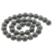 Perline Perles rondes Druzy Agate  8 mm Silver x10|raw }}