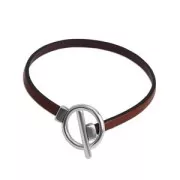 Chiusura T 21 mm per laccetto5 mm Dorato con oro fino x1