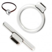 Chiusura T 21 mm per laccetto5 mm placcatura argento fino anticato x1|raw }}