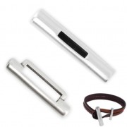 Chiusura cilindro T 30 mm per laccetto10 mm argetato antico x1|raw }}