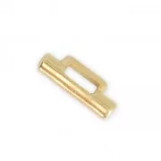 Chiusura cilindro T 25 mm per laccetto 3 mm Dorato con oro fino x1