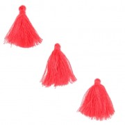 Pompon imitazione cotone 26-30 mm Red Corail x10