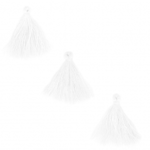 Pompon imitazione cotone 26-30 mm Bianco x10