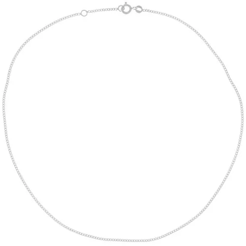 Girocollo maglia gourmette limata - Fabbricazione europea - mm. 1.6 Argento 925 x cm. 40