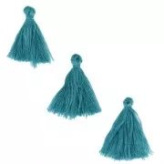 Pompon imitazione cotone 26-30 mm Blue Zircon x10