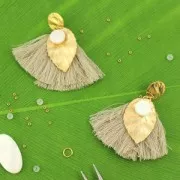 Pompon imitazione cotone 26-30 mm Blue Zircon x10