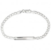 Bracciale gourmette maglia plate 18  cm in Argento 925|raw }}