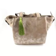 Nappina grande 90 mm per decorazione o bijoux Oliva/Argenté