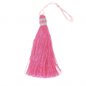 Nappina grande 90 mm per decorazione o bijoux Rose/Argentato