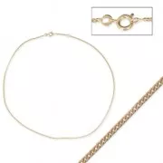 Girocollo maglia gourmette limata - Fabbricazione europea - mm. 1.6 Placcato Oro 3 microns x45 cm