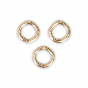 Anellini aperti mm. 4x0.7 Placcato Oro 3 microns x4