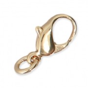 Chiusura moschettone 12 mm con anellino aperto Placcato oro 3 microns x1|raw }}