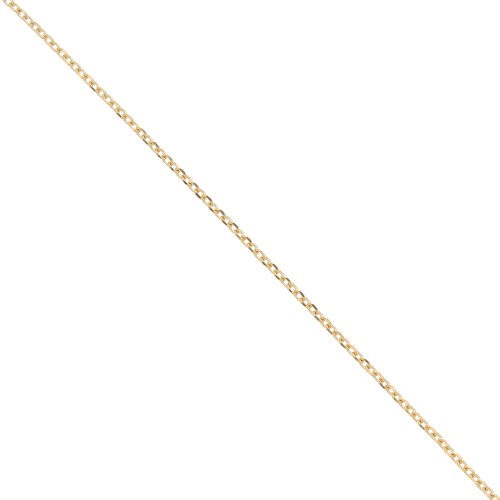 Catena maglia forzatina limata 1.6 mm Placcato Oro 3 microns x50 cm