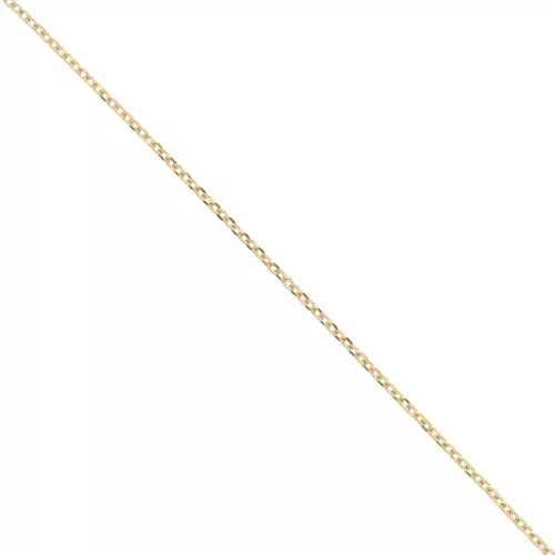 Catena maglia forzatina limata 1.6 mm Placcato Oro 3 microns x50 cm