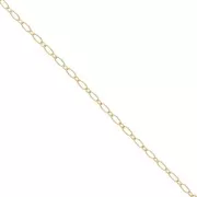 Catena maglia ovale 2.5 mm Placcato Oro 3 microns x50 cm