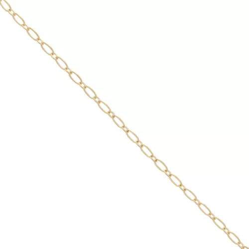 Catena maglia ovale 2.5 mm Placcato Oro 3 microns x50 cm