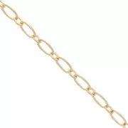 Catena maglia ovale 2.5 mm Placcato Oro 3 microns x50 cm