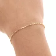 Catena maglia ovale 1.9 mm Placcato Oro 3 microns x50 cm